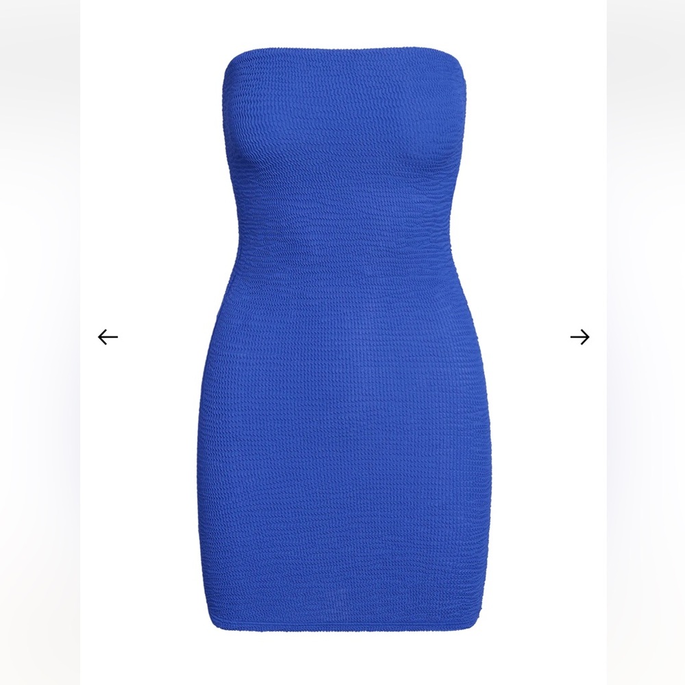 Monday Swimwear Bimini Dress Cobalt Crinkle Size M